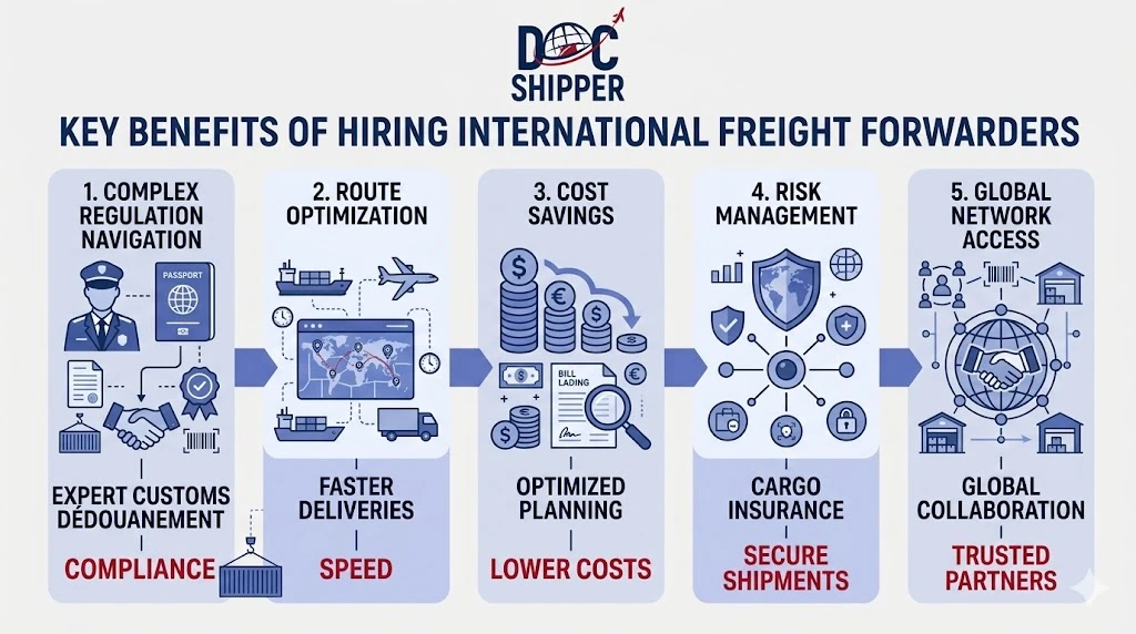 Key benefits of hiring international freight forwarders