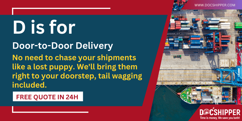 D is for Door-to-Door Delivery - Logistics glossary-min