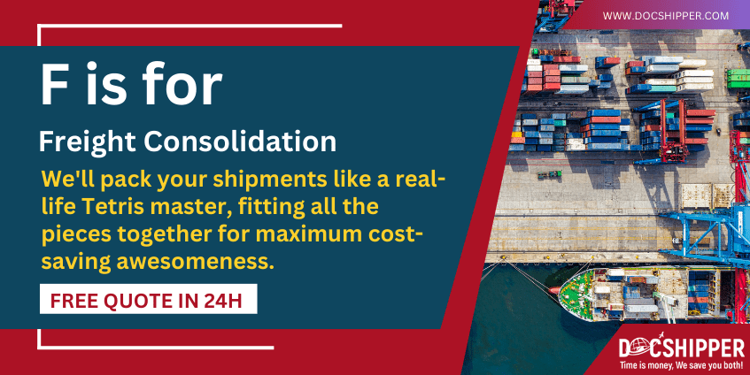 F is for Freight Consolidation - Logistics glossary-min