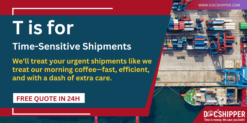 T is for Time-Sensitive Shipments - Logistics glossary-min