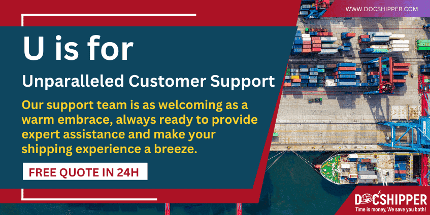 U is for Unparalleled Customer Support - Logistics glossary-min