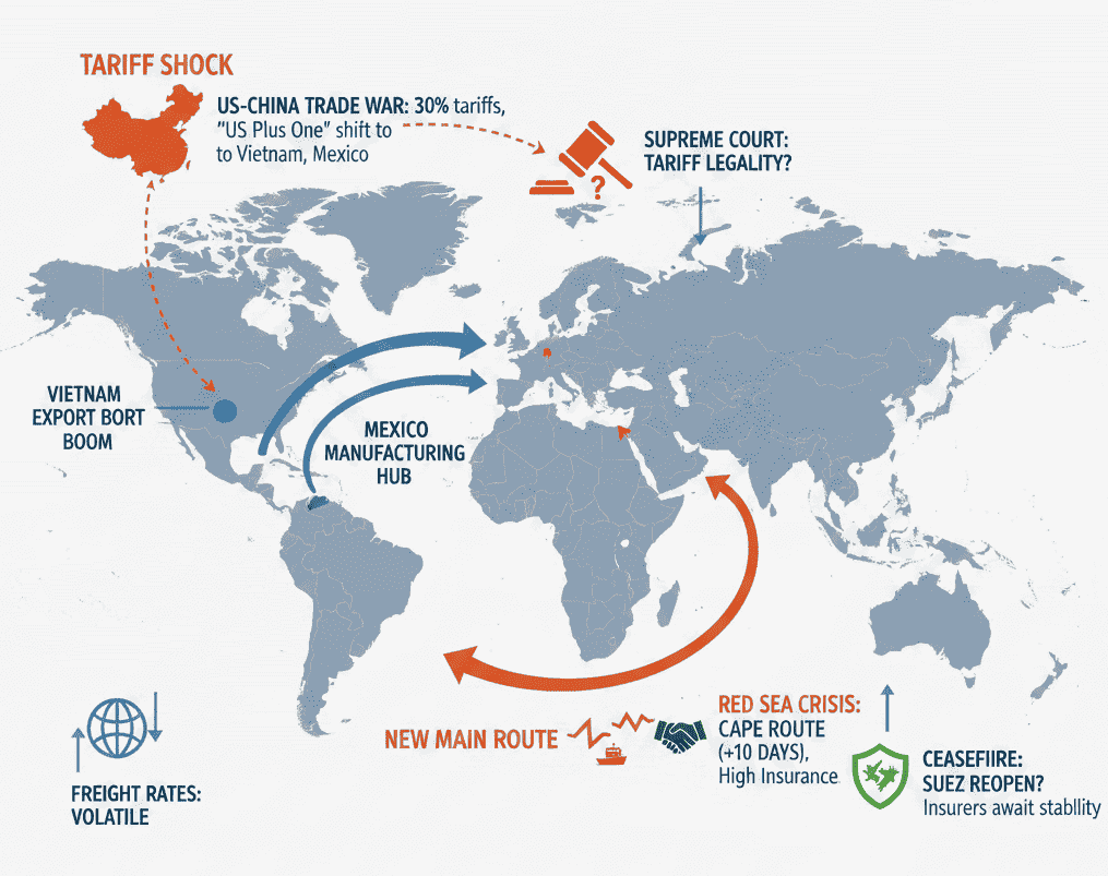 Geopolitical tension map