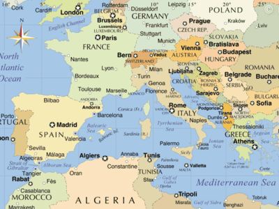 Mediterranean region map