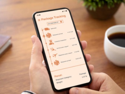 Phone with app tracking delivery