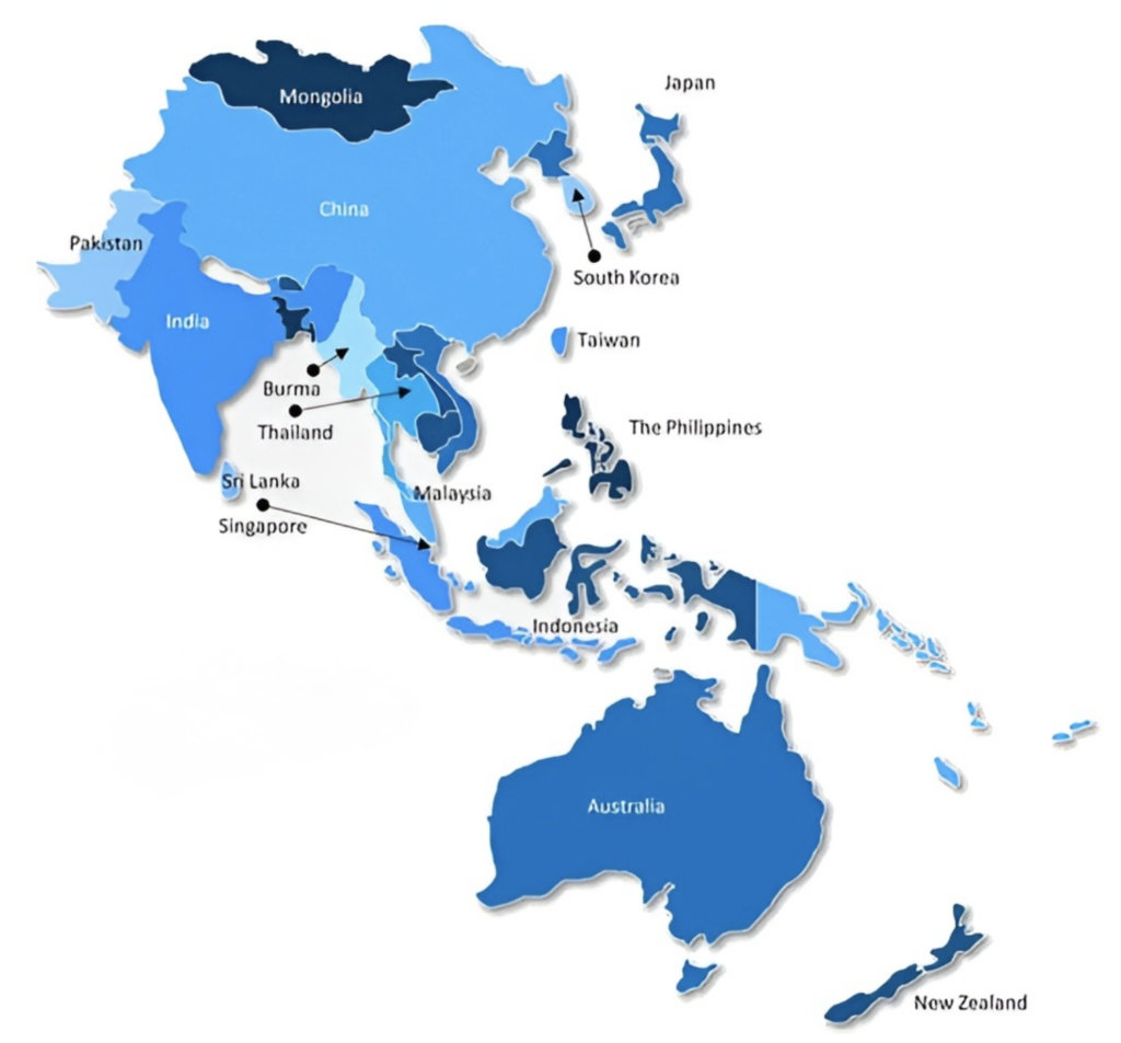 Asia Pacific map