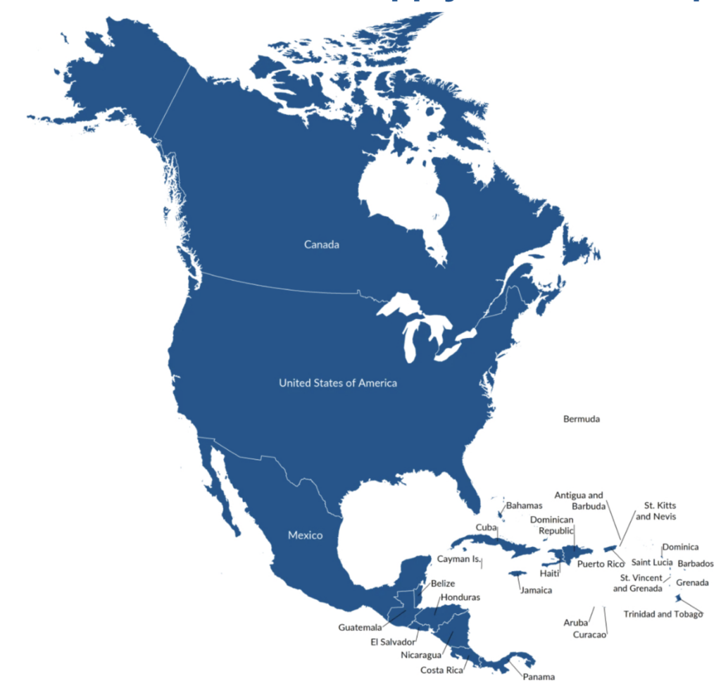 North America map