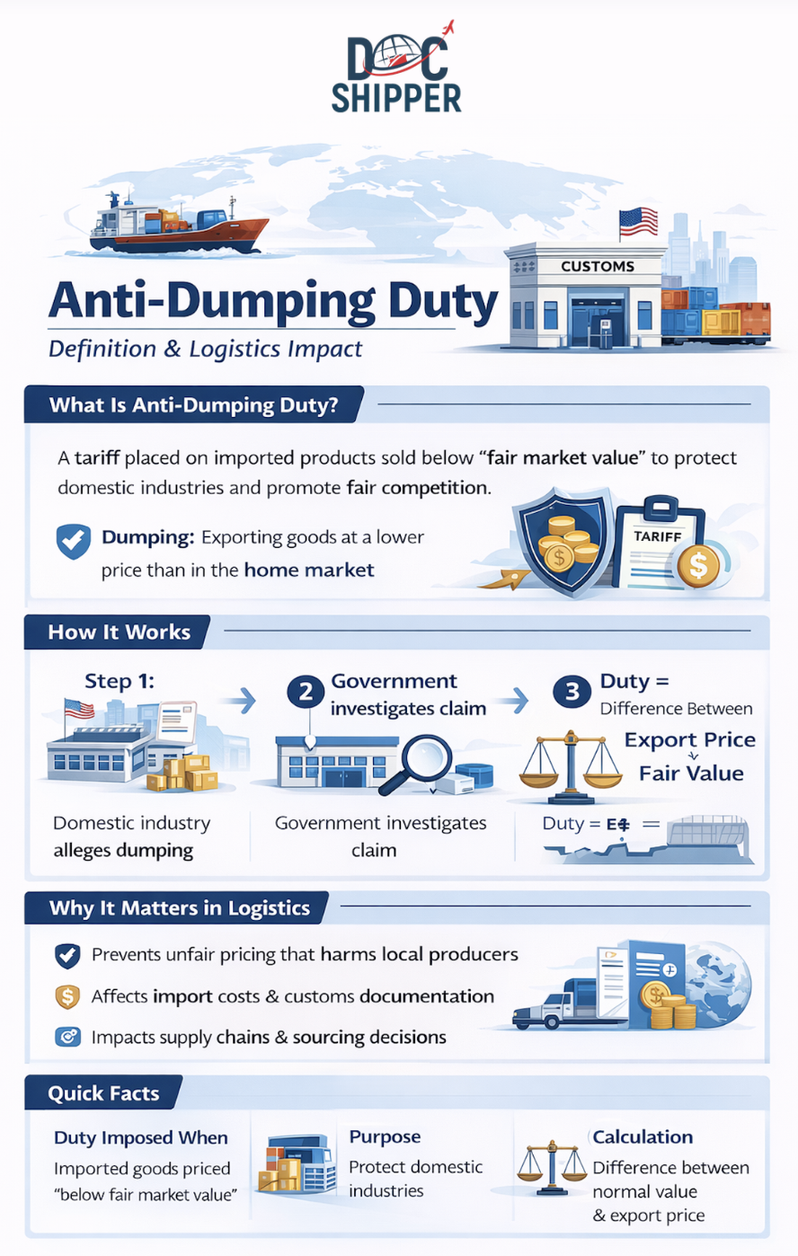 Anti-Dumping Duty: Definition & Guide for 2026 | DocShipper