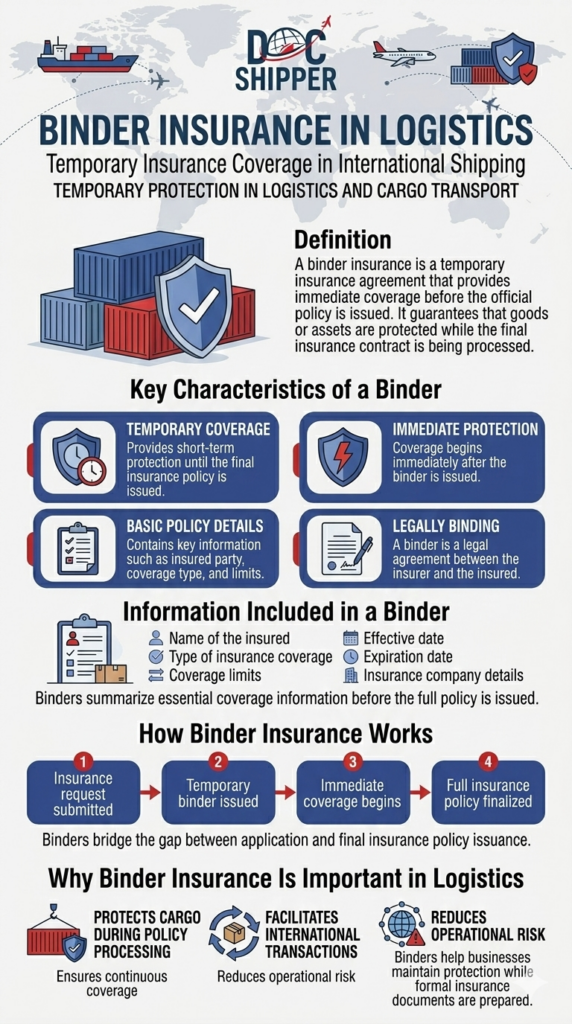 BINDER INSURANCE IN LOGISTICS