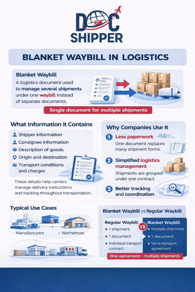 BLANKET WAYBILL IN LOGISTICS