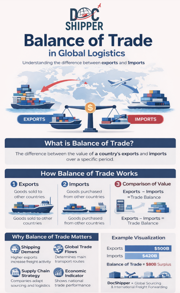 Balance of trade in global logistics