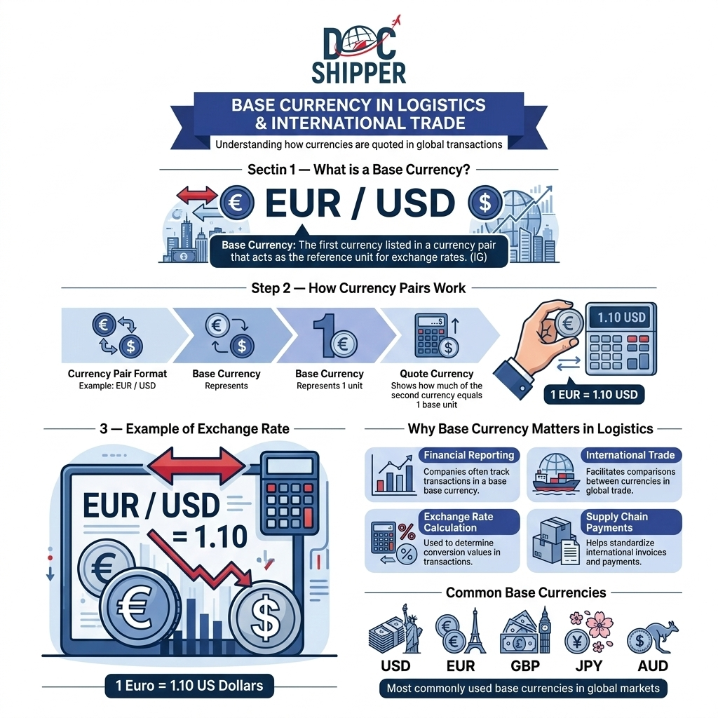 Base currency in logistics & international trade