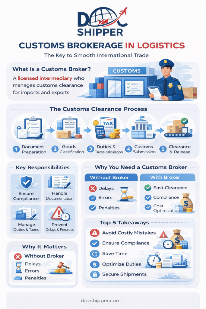 CUSTOMS BROKERAGE IN LOGISTICS