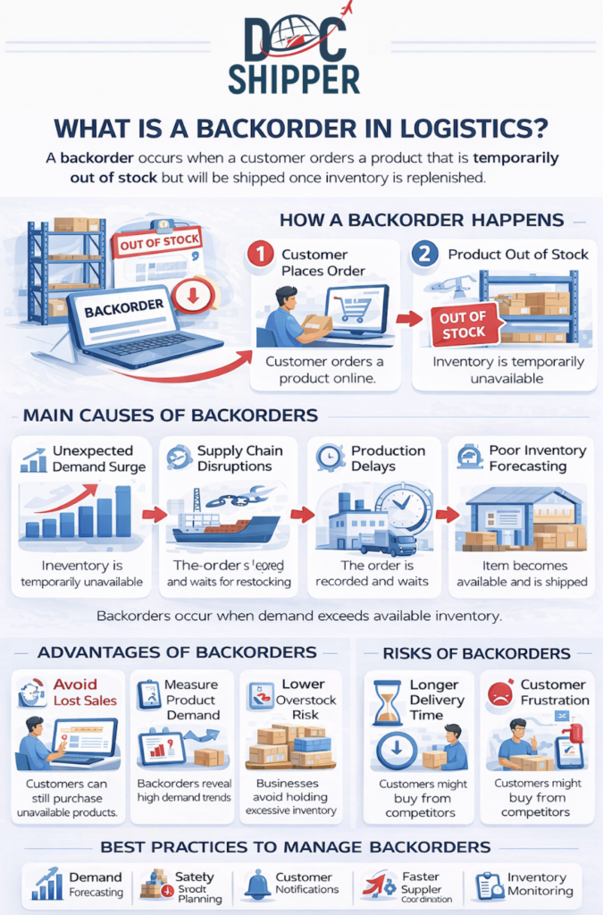 What is a backorder in logistics