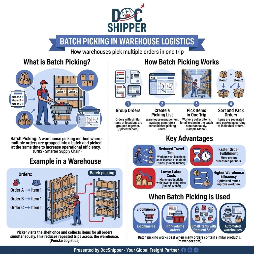 batch picking in warehouse logistics