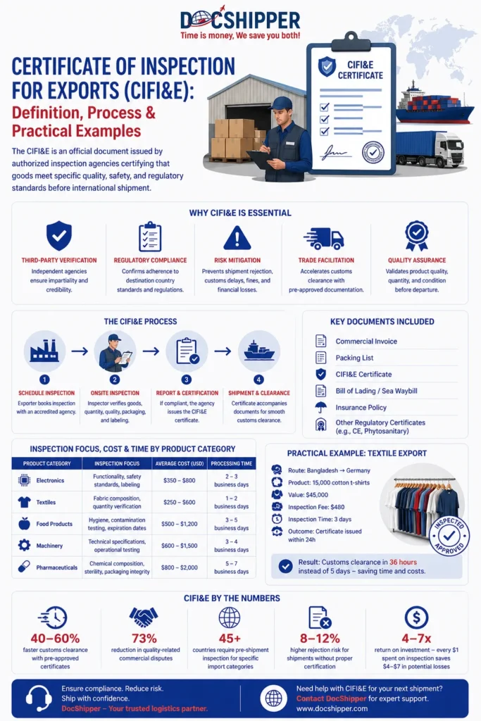 Certificate of Inspection CIFI&E