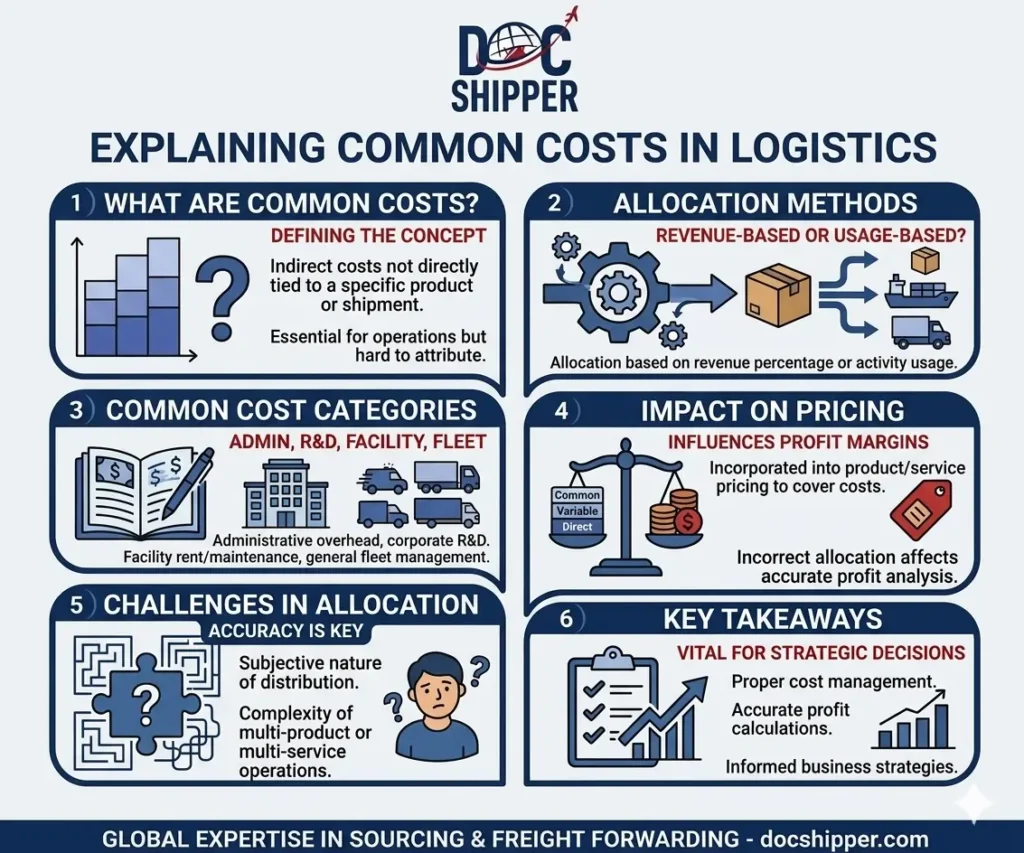 Explaining common costs in logistics