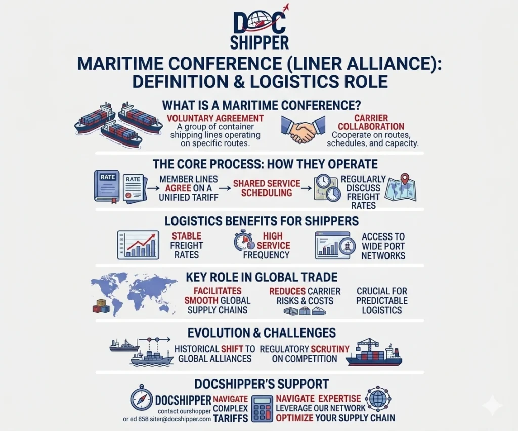 Maritime conference (liner alliance) definition & logistics role