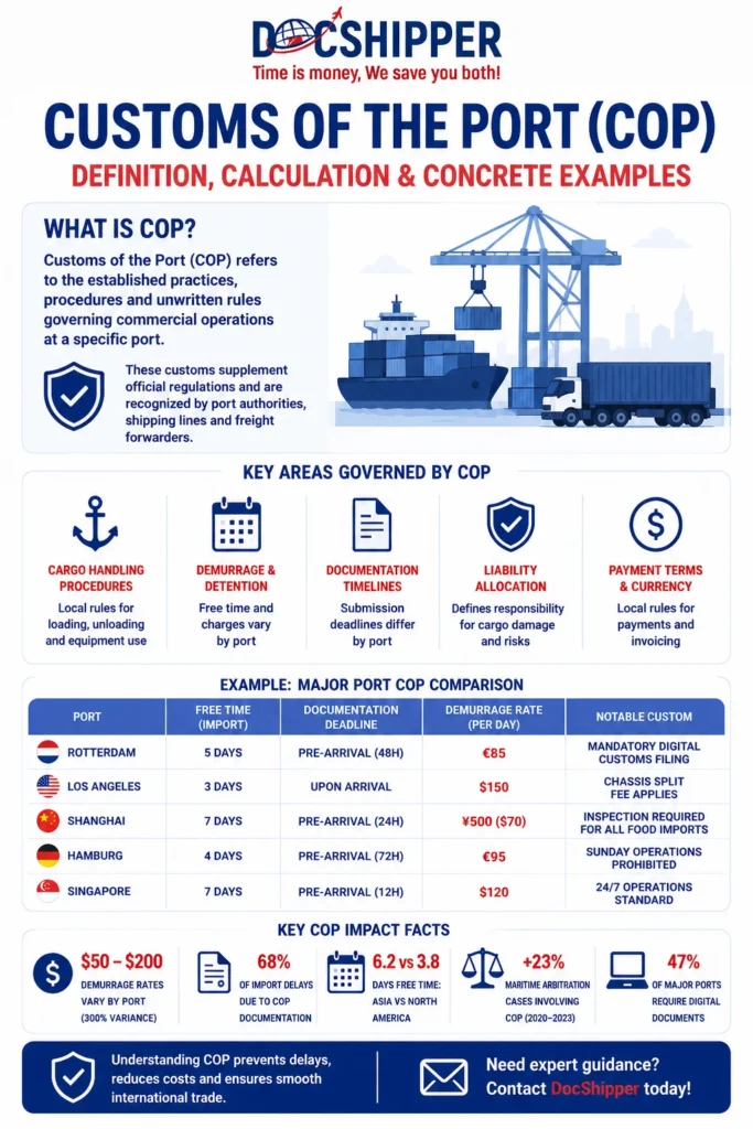 Customs of the Port (COP)