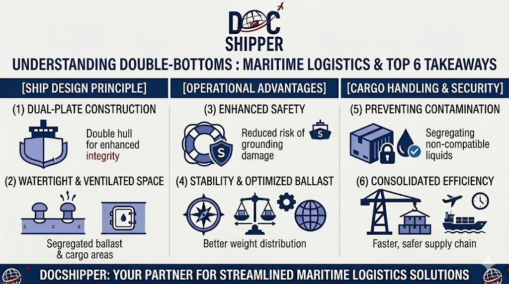 Understanding double-bottoms - maritime logistics & top 6 takeaways