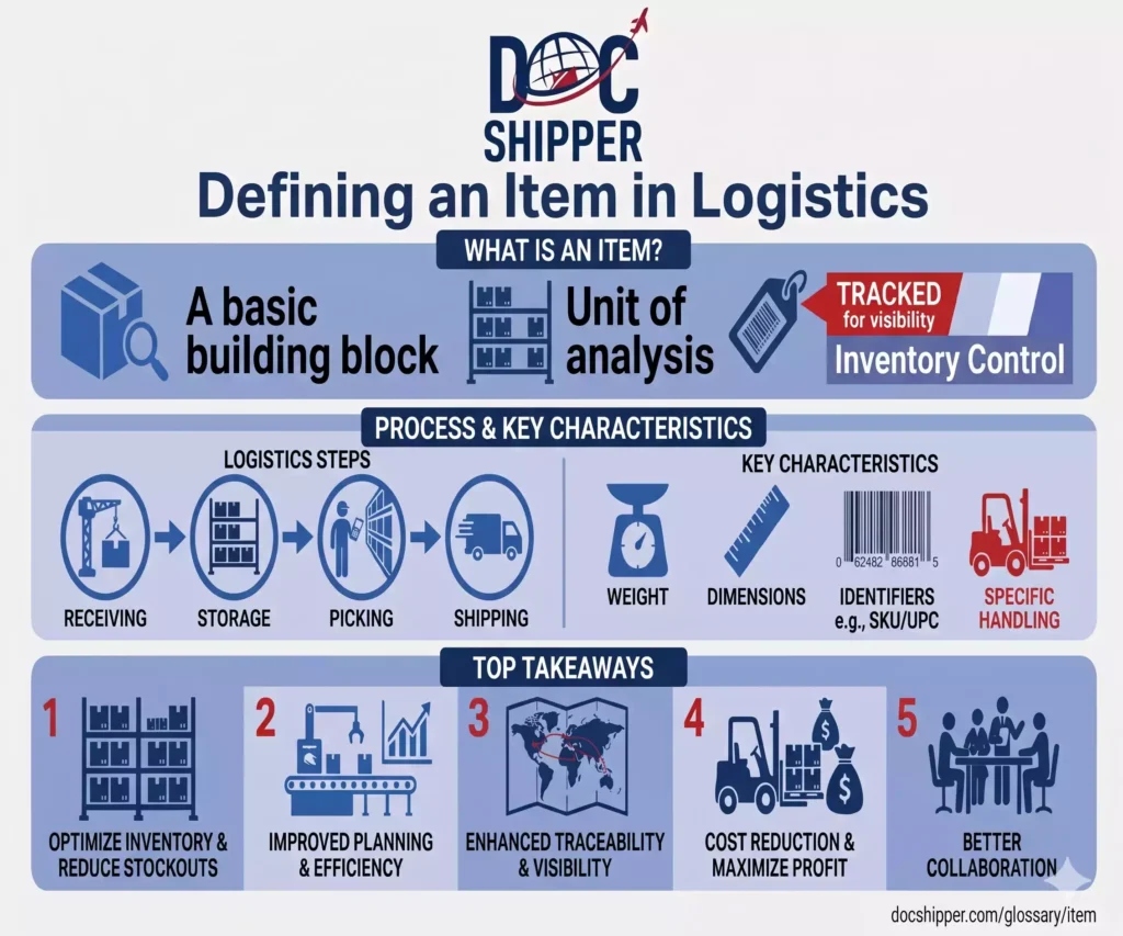 Defining an Item in Logistics