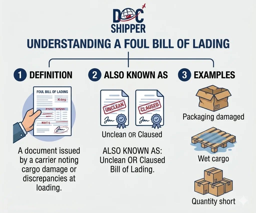 Foul Bill of Lading_ definition & impacts in %currentyear% | DocShipper