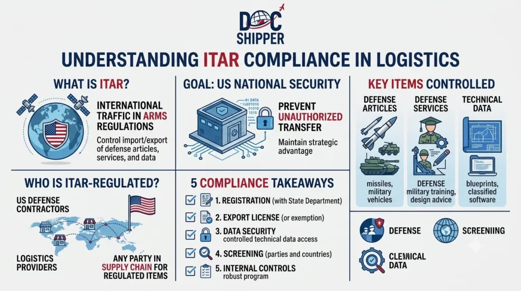 ITAR_ Complete Definition & Compliance Guide for 2026 | DocShipper