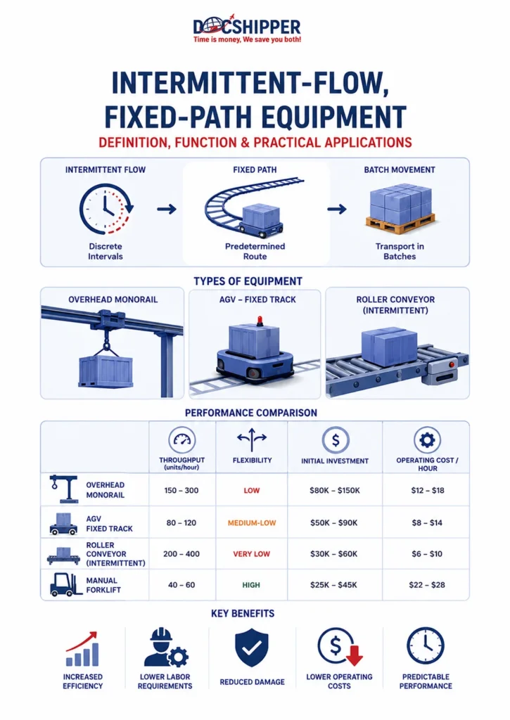 Intermittent-Flow Fixed-Path Equipment