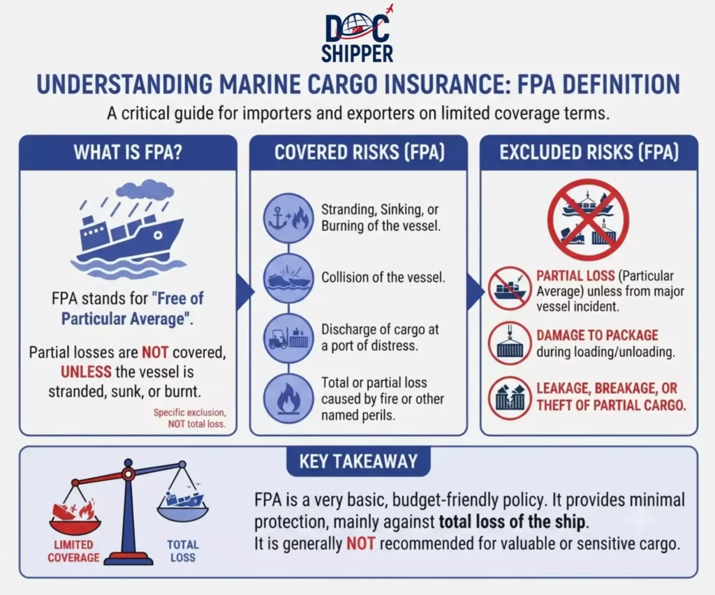 Marine Cargo Insurance FPA- Definition Guide for 2025